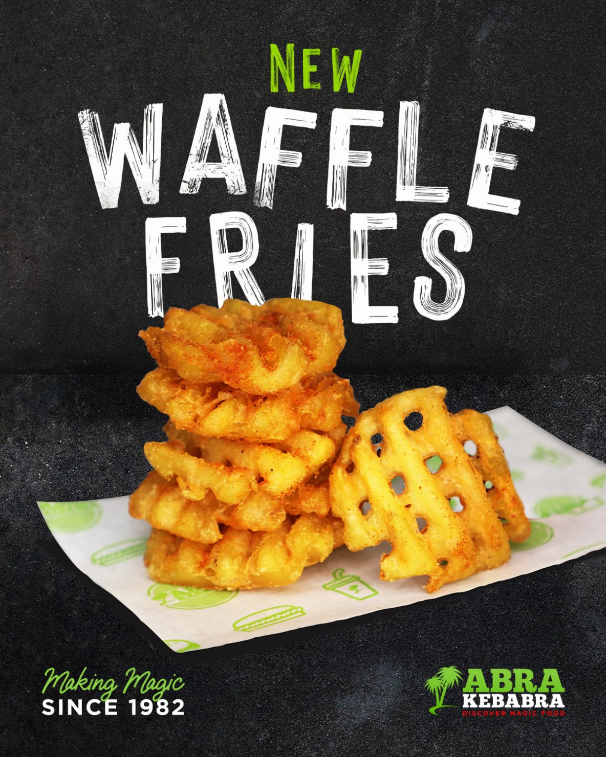 Waffle Fries at Abrakebabra